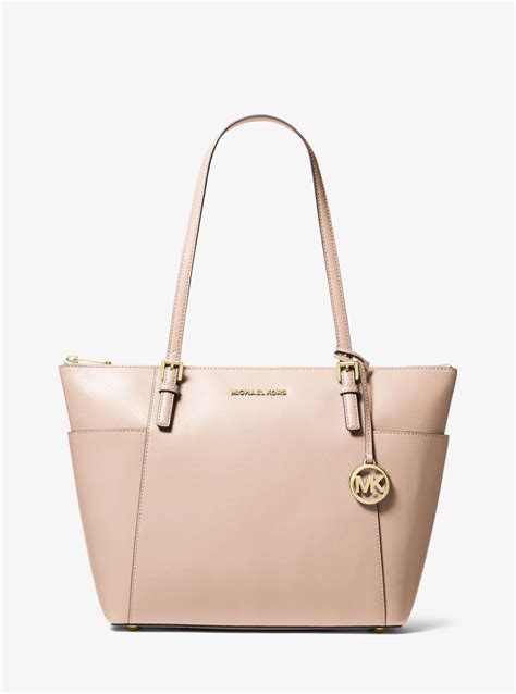 michael kors jet set top zip tote soft pink|michael kors large open tote.